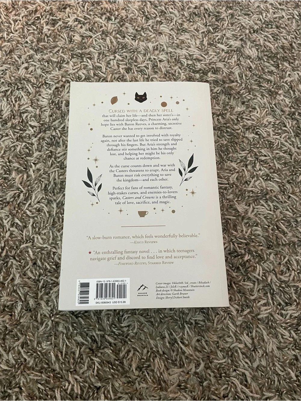 Casters and Crowns by Elizabeth Lowham — White & Gold Cover